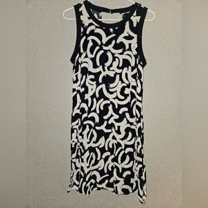 GAP Black and White Patterned Midi Dress